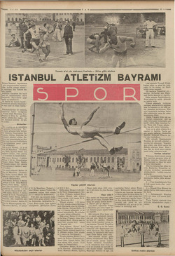    146.-935 b 'Altıncı İstanbul bayramının I'* gün programındaki numara- Ardan, sırıkla yüksek atlama « an başkaları, dün...