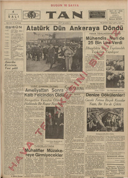 Tan Gazetesi June 4, 1935 kapağı