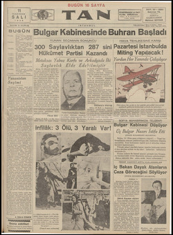 Tan Gazetesi June 11, 1935 kapağı
