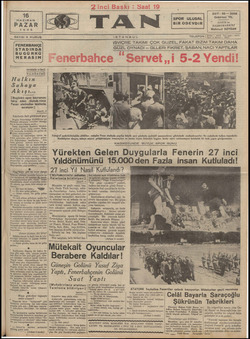 Tan Gazetesi June 16, 1935 kapağı