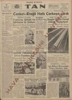 Tan Gazetesi June 18, 1935 kapağı