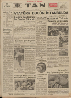 Tan Gazetesi 28 Haziran 1935 kapağı