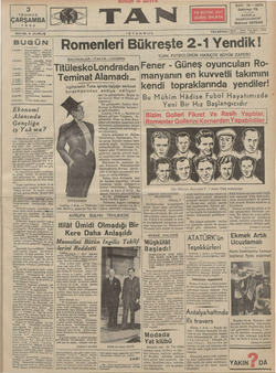Tan Gazetesi 3 Temmuz 1935 kapağı