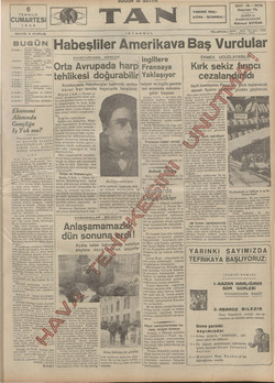 Tan Gazetesi 6 Temmuz 1935 kapağı