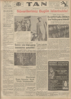 Tan Gazetesi 7 Temmuz 1935 kapağı
