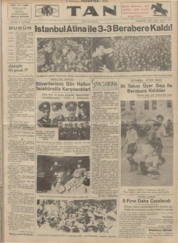 Tan Gazetesi 8 Temmuz 1935 kapağı