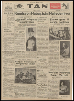 Tan Gazetesi 9 Temmuz 1935 kapağı