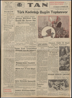 Tan Gazetesi 13 Temmuz 1935 kapağı