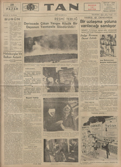 Tan Gazetesi 28 Temmuz 1935 kapağı