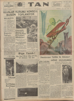 Tan Gazetesi 31 Temmuz 1935 kapağı