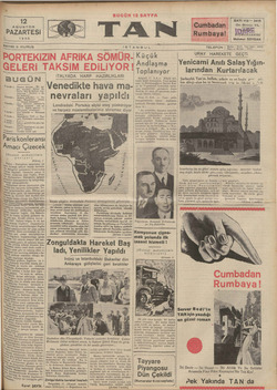 Tan Gazetesi 12 Ağustos 1935 kapağı