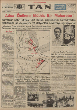 Tan Gazetesi 5 Ekim 1935 kapağı