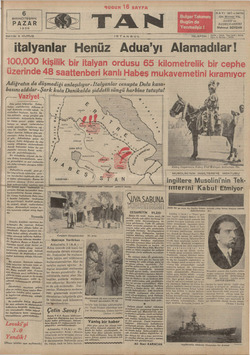 Tan Gazetesi 6 Ekim 1935 kapağı