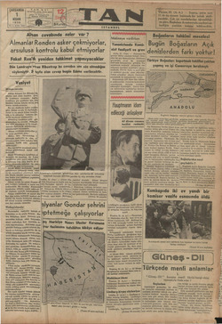 Tan Gazetesi 1 Nisan 1936 kapağı