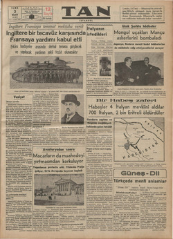 Tan Gazetesi 3 Nisan 1936 kapağı