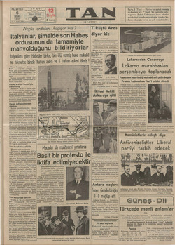 Tan Gazetesi 6 Nisan 1936 kapağı