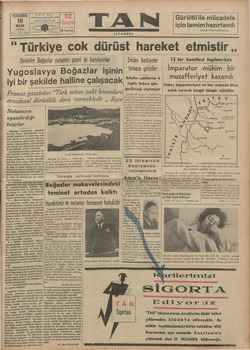 Tan Gazetesi 16 Nisan 1936 kapağı