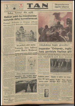 Tan Gazetesi 5 Mayıs 1936 kapağı