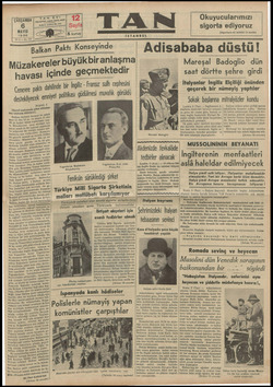 Tan Gazetesi 6 Mayıs 1936 kapağı