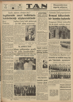 Tan Gazetesi 17 Mayıs 1936 kapağı
