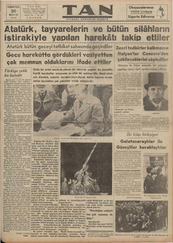 Tan Gazetesi 30 Mayıs 1936 kapağı