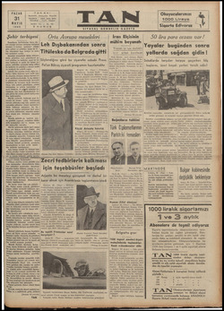 Tan Gazetesi 31 Mayıs 1936 kapağı