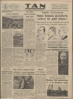 Tan Gazetesi 28 Haziran 1936 kapağı