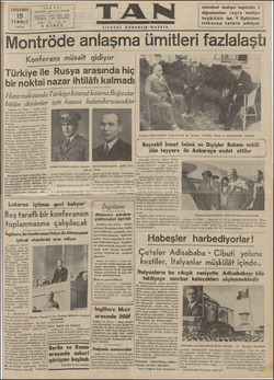 Tan Gazetesi 15 Temmuz 1936 kapağı