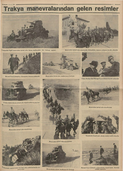  xAN > 9.8.9838 Trakya mânevralarından gelen resimler 7 az Trakya daş manevralara İşt irak eden askerlerimizin bir Mareşal...