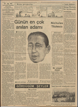  mn 26-90-9356 TAN Gündelik gazete Başmuharriri Ahmet Emin Yalman Tan'ın hedefi: Haberde, fikirde, herşeyde temiz, dürüst,...