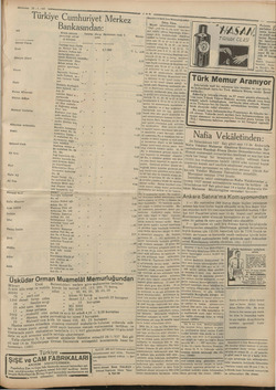    a 22.1.Y37 Türkiye Cumhuriyet Merkez Satış İlânı B Heyeti umumiyesi * . vaz MİR tamamma & ankasından: yi yi ii met takdir