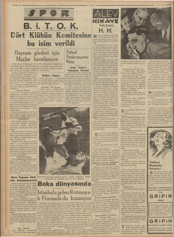    T. O.K. Dört Klübün Komitesine bu isim verildi . | Futbol | Federasyonu Reisi İstifa Haberi Tahakkuk Etmedi “| Dünkü...