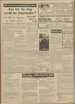  8.3. 87 Önümüzdeki Çarşamba akşamından itibaren SUMER SİNEMASI Gösterildiği her yerde haftalarca muvaffakiyet kazanmış ol89 ”