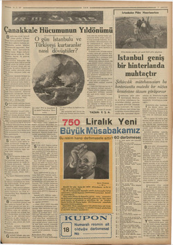    ——. 15.3.037 TAN Çanakkale Hücumunun Yıldönümü B ugün tam yirmi üçüncü yılına girdik. $ Martı gi Türk unutabilir? Çanak- le