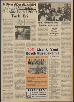  3. YS KUMANDANLA ARIN HATIRALARIZ On bine Bedel 2000 Türk Eri mekli Korgeneral Eminin ha. tirasna yine devam ediyo- TAN Boğ.
