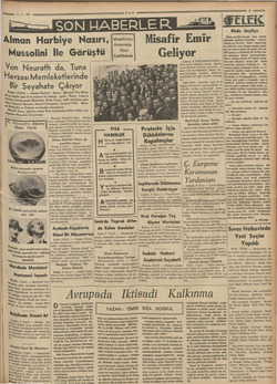    Alman Harbiye Mussolini İle Görüştü Von Neurath da, Tuna | Havzası Memleketlerinde R ta meydanında Mussolini, Mİ Badoğlio