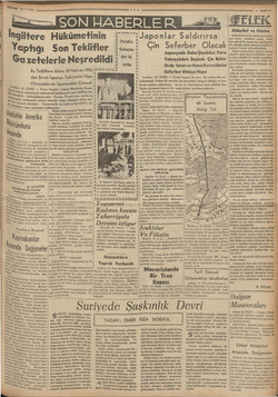    Mi... İngiltere Bu Tekliflere Göre 18 Haziran 1936/ ew dan Evve Hükümeti Yaptığı Son Teklifler Gazetelerle Neşredildi. |