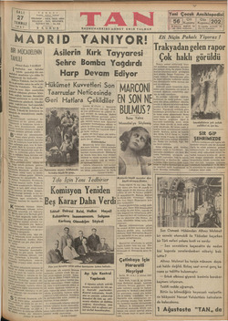    # SALI | 27 TA | İstanbul TELEFON TELGRAF TEMMUZ 1937 İ TAHLİL Ahmet Emin YALMAN stanbulun son haftalar içinde geçirdiği