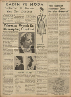    izel ük Pa m ——— 21-2-938 TAN KADIN VE MO Eteklerde Pli Modası Yine Geri Dönüyor B" sene Parisin yeni ikbahar modalarında