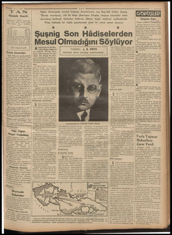  6-5-1938 TAN Gündelik Gazete Mn Haberde, samimi TAN'ın kederi; Beyde ” fikirde, her- temiz, dürüş olmak, karin Gazetesi ©...