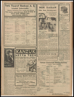  1938 Türk Ticaret Bankası A. Ş. İstanbul Şubesinden: Bankamız telefonlarının hususi santrala raptı dolayısile Yeni telefon