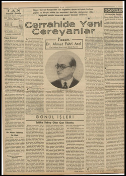  14 -5- 1938 TAN Gündelik Gazete ede, tikirde, her | olma TAN'ın hedefi; Hi yeyde karlin samimi gazetesi © olmiya,...