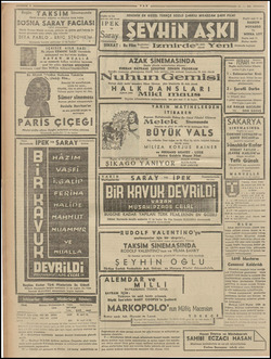  Bugün TAKS ij M Sinemasında Harbi umumiyi doğuran ve dünyayı kana boğan BOSNA SARAY FACİASI (1914 ültümatüm) Büyük Fransız