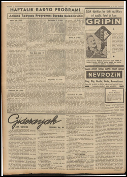    HAFTALIK RADYO PROGRAMI Pazar, 26.2. 1939 Ibatoğı fizsn #yler) İHicaz semal (Nideş : Kam (Take İccül Hazin sönbül Bey (Öl