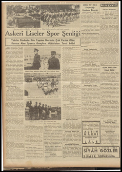    Genç sporculara mühâfatları tevzi edil lisesi de bir lunuyordu. Saat 13 to Kuleli sa liselerile Den si spor elb bayları v