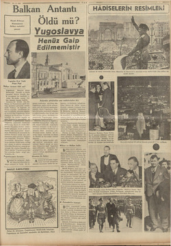    10-5-939 - Balkan Antantı Öldü mü? Büyük Britanya Mecmuasının Balkan muhabiri yazıyor Yagoslav Kral Naibi Prens Paul Balkan