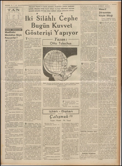  az 1.1.939 20 Temmuz 1039 TAN ASONE SEDELİ Türkiye Ecnebi 1400 Ke o 1 ne O 2800 Kr m” Ay ". Say için abone 30, 16, 3, 3,5...