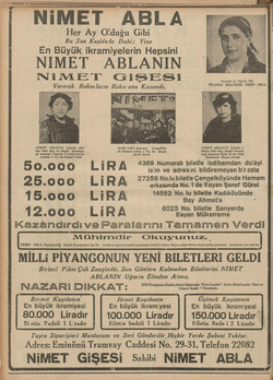    NiMET “ABLA Her Ay Olduğu Gibi Bu Son Keşidede Dahi; Yine En Büyük ikramiyelerin Hepsini NIMET ABLANIN | NiMETI GiŞLrSsSi