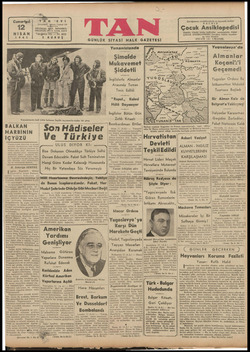  Cumartesi 12 NİSAN 1941 Yunanistanda faali yette bulunan İngiliz tayyarecilerinden bir grup i - TAN 'EVİ İSTANBUL, geen...