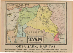  LA Nefuk Cölük Nil. MIKYAS “ 1:3000000' “ORTA ŞARK, HARITASI Son Hâdiseler Üzerine Siyasi Ve Askeri Sahada Ön Plâna Geçen...